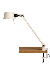 Large Bolt Desk lamp with one arm only, and a vice clamp. Creme white.. Tonone. Large Bolt Desk lamp with one arm only, and a vice clamp. Creme white.. Tonone.
