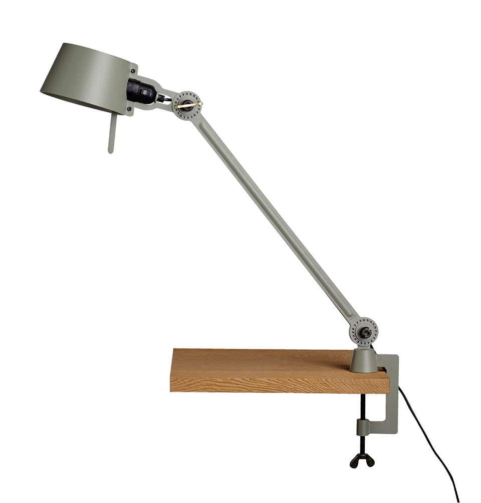 Large Bolt Desk Lamp With One Arm Only And A Vice Clamp Moss