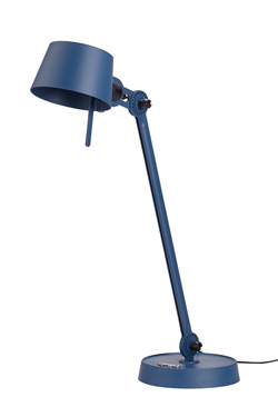 Large Desk lamp with one arm only, and a steel base. Blue. Tonone. 