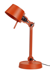 Small Bolt Desk lamp with one arm only, and a base. Bright Orange.. Tonone. 