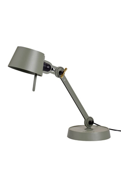 Small Bolt Desk lamp with one arm only, and a base. Moss-green.. Tonone. 