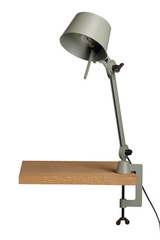 Small Bolt Desk lamp with one arm only, and a vice clamp. Khaki. Tonone. Small Bolt Desk lamp with one arm only, and a vice clamp. Khaki. Tonone.
