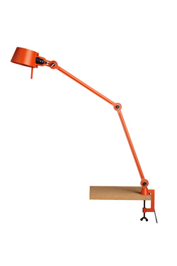 Desk lamp with two arms, in orange metal Bolt Desk. Tonone. 
