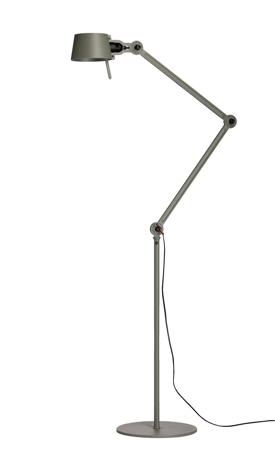 Large Moss Green Floorlamp Bolt With Orientable Shade And Hinged