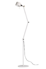 Large pure white industrial design floorlamp . Tonone. 