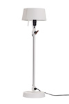 Grande lampe de table blanche en acier grainé Bolt. Tonone. 