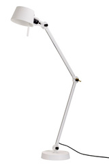 Lampe de bureau blanche avec deux bras articulés en métal blanc pur Bolt Desk . Tonone. 
