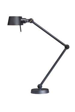 Grande lampe de table verticale, en acier noir esprit atelier Bolt