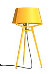 Lampe de table trépied jaune Bella. Tonone.  Lampe de table trépied jaune Bella. Tonone.