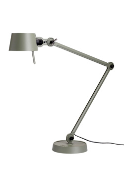 Desk lamp with two arms, in moss-green metal Bolt Desk. Tonone. 