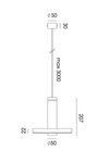 Beads black minimalist pendant model 108. Tonone. 