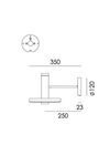 Beads applique noire style contemporain minimaliste. Tonone. 