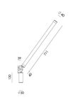 Mr Tubes minimalist wall lamp white LED tube. Tonone. 