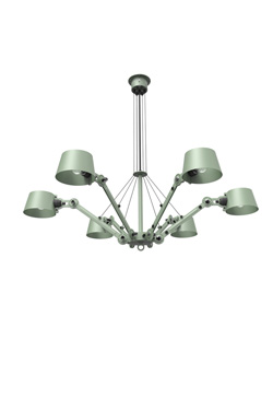 Lustre 6 branches style insdustriel en acier massif Bolt. Tonone. 