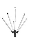 Mr Tube suspension minimaliste 5 tubes LED noir. Tonone. 