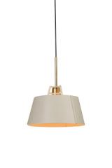 Bella contemporary ecru metal pendant light. Tonone. 