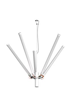 Mr Tubes white pendant 5 LED lights tubes. Tonone. 