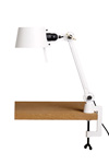 Petite lampe de bureau ou d'atelier Bolt Desk un petit bras en métal blanc pur. Tonone. 