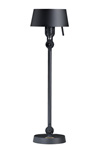 Large vertical Bolt table lamp, in black steel, on a heavy steel base. Tonone. 