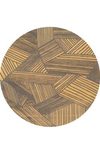 Tapis rond safran Intreccio Diam 230 cm. Toulemonde Bochart. 