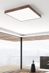 WoodLEd Slope square ceiling lamp in oak 60cm. Trilum. WoodLEd Slope square ceiling lamp in oak 60cm. Trilum.