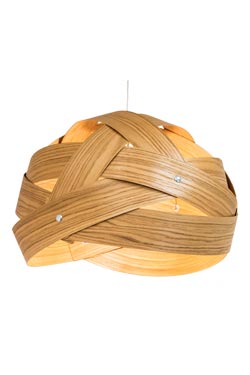 Nest 800 grande  suspension ronde en bois 80cm. Trilum. 