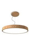 WoodLED round oak pendant 120cm. Trilum. 