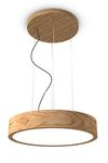 WoodLED round oak pendant 60cm. Trilum. 