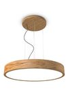 WoodLED round oak pendant 90cm. Trilum. 