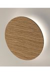 Roondy round wall lamp in oak wood 28cm. Trilum. 