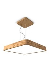 WoodLED suspension carrée en chêne 90cm. Trilum. WoodLED suspension carrée en chêne 90cm. Trilum.