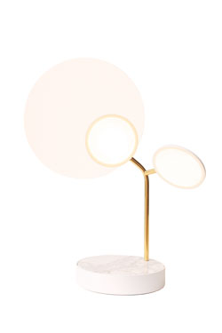 Lampe de table blanche et or Ballon . TUNTO. 