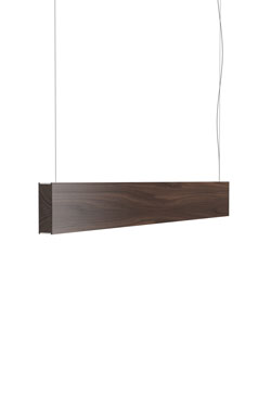 LED120 linear pendant lamp walnut 74cm. TUNTO. 