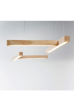 LED40 contemporary L-shaped pendant lamp. TUNTO. 