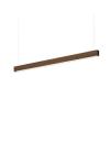 Square linear pendant lamp in walnut 104cm. TUNTO. 