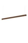 Square linear pendant lamp in walnut 104cm. TUNTO. 