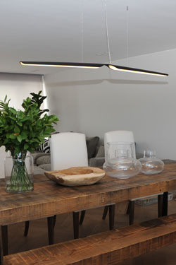 Scandinavian walnut pendant lamp Swan . TUNTO. 