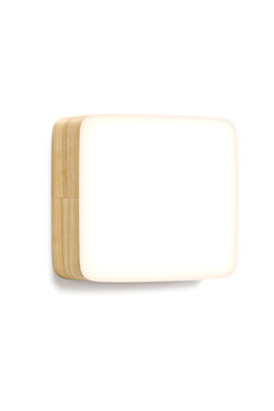 Cube small rectangular wooden wall light . TUNTO. 