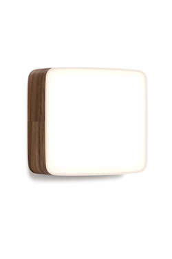 Small rectangle wall lamp in walnut Cube. TUNTO. 