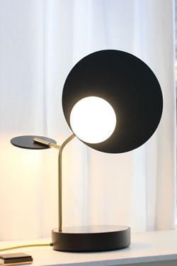 Gold and black table lamp Ballon. TUNTO. 