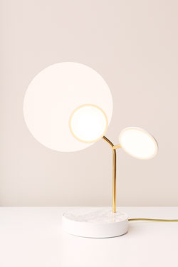 White and gold table lamp Ballon. TUNTO. 