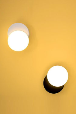 Black round wall lamp Dot01 . TUNTO. 