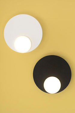 Dot05 applique ronde blanche minimaliste. TUNTO. 