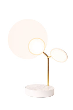 White and gold table lamp Ballon. TUNTO. 