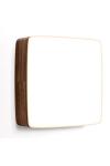 Cube large square wall light in walnut LED panel 50cm. TUNTO. 