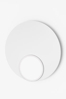Dot05 round white minimalist wall light. TUNTO. 