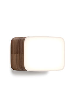 Small rectangle wall lamp in walnut Cube. TUNTO. 