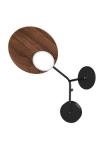 Wall3 wall mounted orientable balloon walnut left version. TUNTO. 