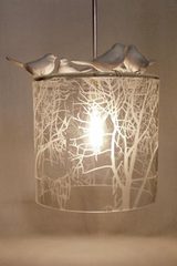 Frosted Autumn Pendant, Porcelain and Pewter Birds. Vanessa Mitrani. Frosted Autumn Pendant, Porcelain and Pewter Birds. Vanessa Mitrani.
