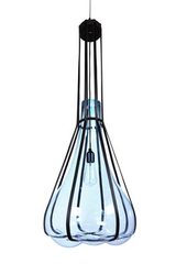 Helium pendant in blue ice blown glass. Vanessa Mitrani. Helium pendant in blue ice blown glass. Vanessa Mitrani.